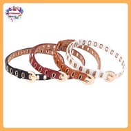 AY New Grunge Women Belt Adjustable Hole Grunge Punk Belts For Women Alloy Pin Bule PU Leather Belt 