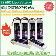 New 1PCS 14.8V 5600mAh-10400mAh 3S 60C Lipo Lithium Battery for RC Model Toys Aircraft Boats & Cars 