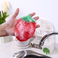 🔥現貨🔥  韓國 草莓洗碗布 韓國創意 手工刮花 可掛 菜瓜布 草莓 洗碗巾 沐浴巾