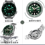 🚓Seiko5No. Watch Men's Mechanical Watch Japanese Original Green Water Ghost Sports Diving Watch Steel Belt Men's WatchSR