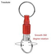 TREA Quick Release Key Tool Pull Apart Keychain Metal Detachable Keychain Functional