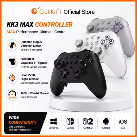 GuliKit KK3 MAX Controller NS39 KingKong 3 Gamepad with Hall Effect Joysticks Triggers for Windows N