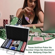 Texas Holdem Poker Set 200/300PCS Poker Game Casino Game Set Texas Hold em Chips Coins Poker Card To