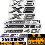 BMW X6 Car Logo X6 Black XDrive28I XDrive30I Rear Tail Logo X6 Gray XDrive30D 35D Word Logo X6 XDriv