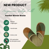 Pandan Woven Sleeper Sandals Full Slippers