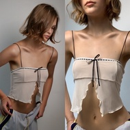 Try_yorata | Blursday Under pinning topPleated top เสื้อสายเดี่ยวสายฝอแฟชั่น เซ็กซี่ ซีทรู น่ารักๆ