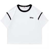 Lee Cooper เสื้อยืดคอกลมแขนสั้นผ้าฝ้ายแท้สำหรับผู้หญิง ทรงสลิมฟิต ระบายอากาศได้ดี ฤดูร้อน 2025 ใหม่ล