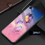 Case OPPO F7 - Newest 2022 TOP ONE Case BUTTERFLY Glass - Casing OPPO F7 - Mobile Phone Case - Mobile Phone Case - Hard Glass Case - Casing - Mobile Phone Case - Cellphone Case - Hard Glass Case - Hard Glass Case - Casing - Hp - Casing - Hard Case - Hp -