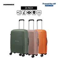 Hummer Overland 24" Polypropylene [PP] Hard Case Expandable TSA Lock Secure Zip Luggage - 13851424