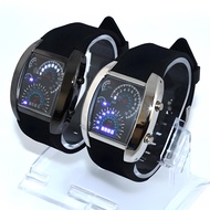 Aviation Watch Men's Square Fan-Shaped Dashboard LED Watch