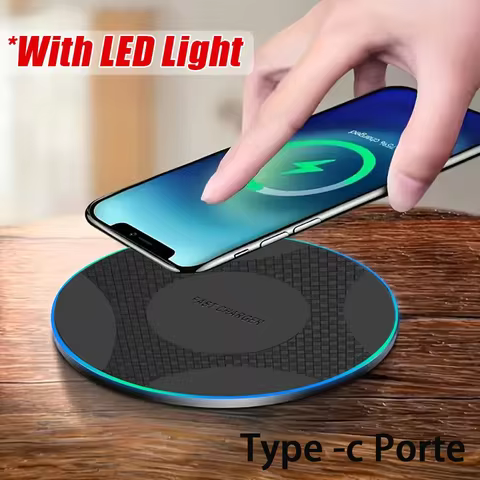 Universal Fast Wireless Charger Stand for iPhone 17-11 X XR Samsung S22 S21 Xiaomi 17 15 14 Android 