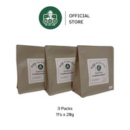 Sin Bee King Traditional Kopi-O, Hainan Coffee-O, (No Sugar added), 3 Big Pack,11 filter bags