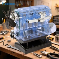 Koolsoo DIY Inline 4 Model Engine Kit, 4 Cylinder Combustion Engine Science Mechanic