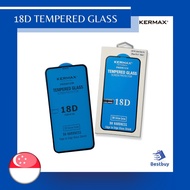 Premium 9H Screen Protector | Kermax 18D Full Tempered Glass | iPhone 7/8 | iPhone 7Plus/8Plus | iPhone X/XS/11 Pro (5.8