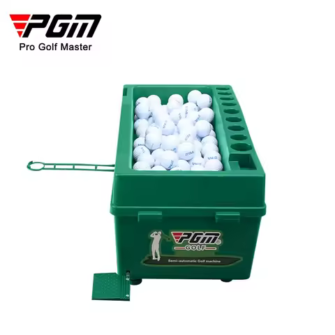 PGM Semi-automatic Golf Ball Machine Automatic Golf Ball Dispenser With Golf Clubs Holder ABS Materi