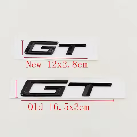 ABS Logo GT Emblem Letters Badge Car Rear Trunk Sticker for F34 E36 E39 E46 F07 G32 650 535i 630i 3 