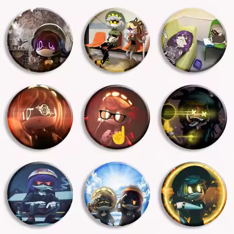 Murder Drones Anime Button Pin Little Robot TESSA UZI N J Funny Meme Brooch Badge Bag Decor Accessor