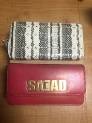 全新Salad蛇紋長夾+salad紅色二手長夾一起賣（勿議）