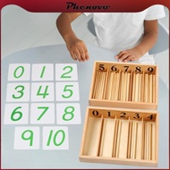 [Phenovo] Montessori Spindle Box Math Toy Educational Toy Math Toy Teaching Aids Wooden Toys for Bab