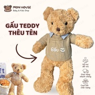 [Meaningful Gift] Teddy bear embroidered with baby's name upon request, Piece meaningful gift for lo