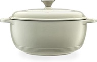 Mercer Culinary Enameled Cast Iron Round Dutch Oven, 6 qt., White