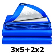 ซื้อ 1แถม 1 ผ้าใบกันแดดฝน ผ้าใบ PE ผ้าใบกันน้ำ กันสาด100%  เจาะรู  จัดส่งจากกรุงเทพ2x2 3x3 3x5 3x4 4