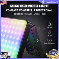 【MY】M160 RGB Video Light – 138 LED CRI96+ Portable Rechargeable Fill Light for Vlog Live & Photograp