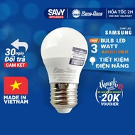 3w round led bulb - Rang Dong - A45N1/3W.H