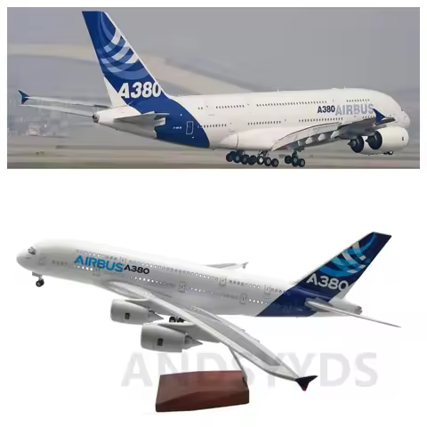 Die-Cast Airplane Children toys 1/160 Scale 50.5CM Airplane Airbus 380 A380 Prototype Airline Model 