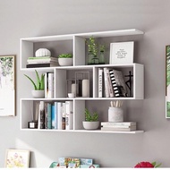 3-compartment Wall-Mounted Bookshelf, 1m2 long, 75cm high