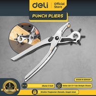 Deli Punch Pliers / Tang Pembolong Sabuk 9 inch Berlapis Chrome EDL1919C