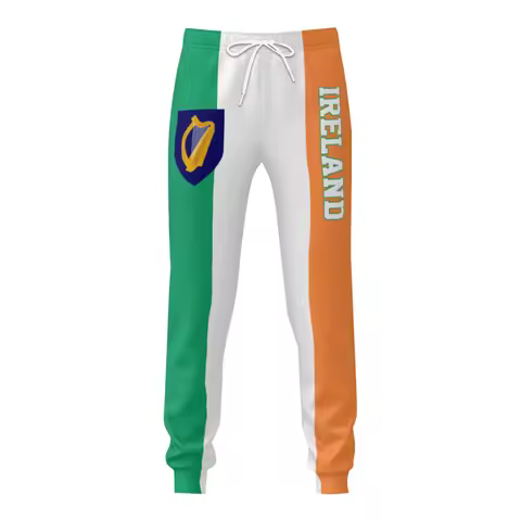 Mens Sweatpants Ireland Flag Irishman Pants with Pockets Joggers Soccer Football Multifunction Sport