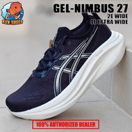 Asics รุ่น GEL Nimbus 27 2E/4E 1011B956-002 สี ดำคาดเทา PureGEL FFBlast+ เบานุ่มสุด ขายแต่ของเเท้เท่