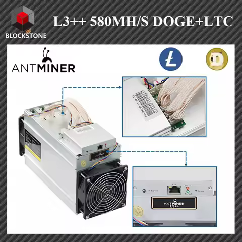 ANTMINER L3++( With PSU )Scrypt Litecoin Miner 580MH/s 942W LTC Doge Coin Mining Rig ASIC Doge Miner