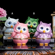 美國Bradford可愛貓頭鷹2013限量陶瓷首飾盒音樂盒音樂鈴4色可選
