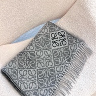 【全🆕】 LOEWE Anagram scarf 羊絨羊毛圍巾 淺灰色