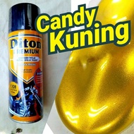 Pilox Pilok Diton Premium Candy tone yellow Kuning 9308 Cat Semprot warna Candy Kuning Transparan 40