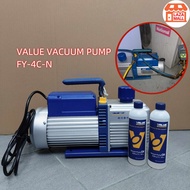 8.84CFM VALUE VACUUM PUMP FY-4C-N 1/2HP SINGLE STAGE AIR CONDITIONING REFRIGERATION MAINTENANCE 220V