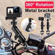 Motorcycle Dash Cam Holder Action Camera Holder Bracket for Motorcycle 360° Rotation Mounts Handleba