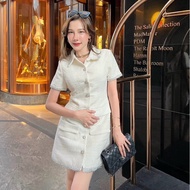 White Short Dress Jidapa Shop Size S J089