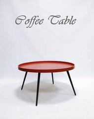 =東方木= 暗紅色 90公分 圓形曲木茶几 邊桌 咖啡桌 搭配實木腳-顏色可選