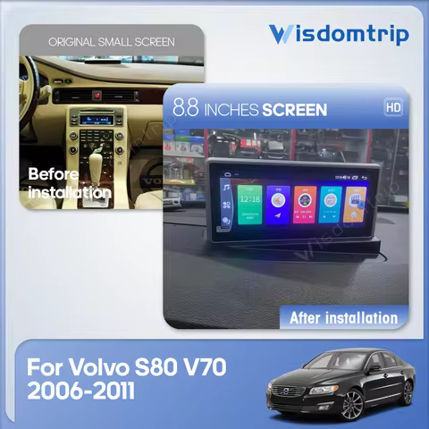 8.8inch For Volvo S80 V70 2006-2011 Car Multimedia Video Player GPS Navigation Radio 4G WiFi Carplay