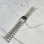 Jubilee Strap Tali Stainless Steel Classic Silver 18MM 20MM 22MM Standard Lug Strap Lurus