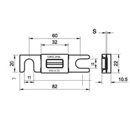 Forklift Ceramic Fuse Blade 135A 150A 160A 175A 200A 225A 250A 275A 157