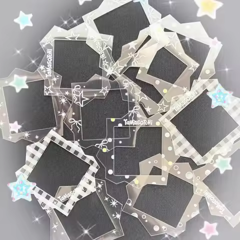 Cartoon Transparent Tamagotchi Paradise Faceplate Paper Tamagotchi Decorative Transparent Panel Pape