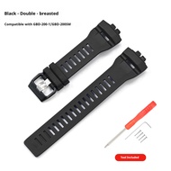 For Casio G-SQUAD GBD-200-1/2/9GBD-200RD/SM Wacth Strap Blue Black Grey Rubber Band Replacement Part