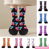 RAINBOWEZV 67 Meme Ice Cream Socks, Cartoon Warm 67 Meme Crew Long Socks, Funny Cotton Breathable Li