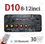 D100 Amplifiers Untuk 8-12 Inci Speaker AC 220V 12V 24V Penguat Bluetooth Digital Penguat Suara Ster