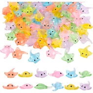 120 PCS Miniatur Patung Ikan Nila, Hiasan Kek Ikan Sinar Mini, Mainan Haiwan Marin, Hiasan Taman Rum