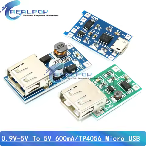 DC-DC Boost Module (0.9V ~ 5V) 600mA Boost Converter Step Up Module USB Mobile Power Boost Board 186